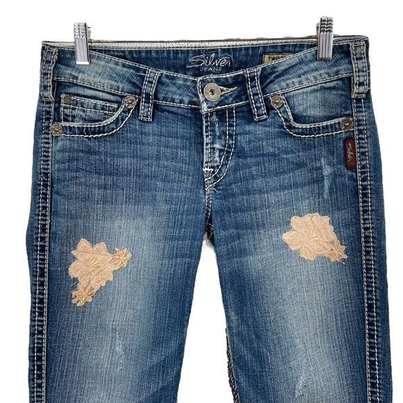 Silver Jeans‎ Co. Twisted Bootcut Low Rise Jeans Women's Size W27 L31 - Picture 6 of 13